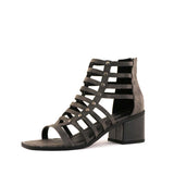 Women's Mina Strappy Block Heel Sandals Slate by Nest Shoes - Vysn