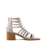 Women's Mina Strappy Block Heel Sandals Stone by Nest Shoes - Vysn