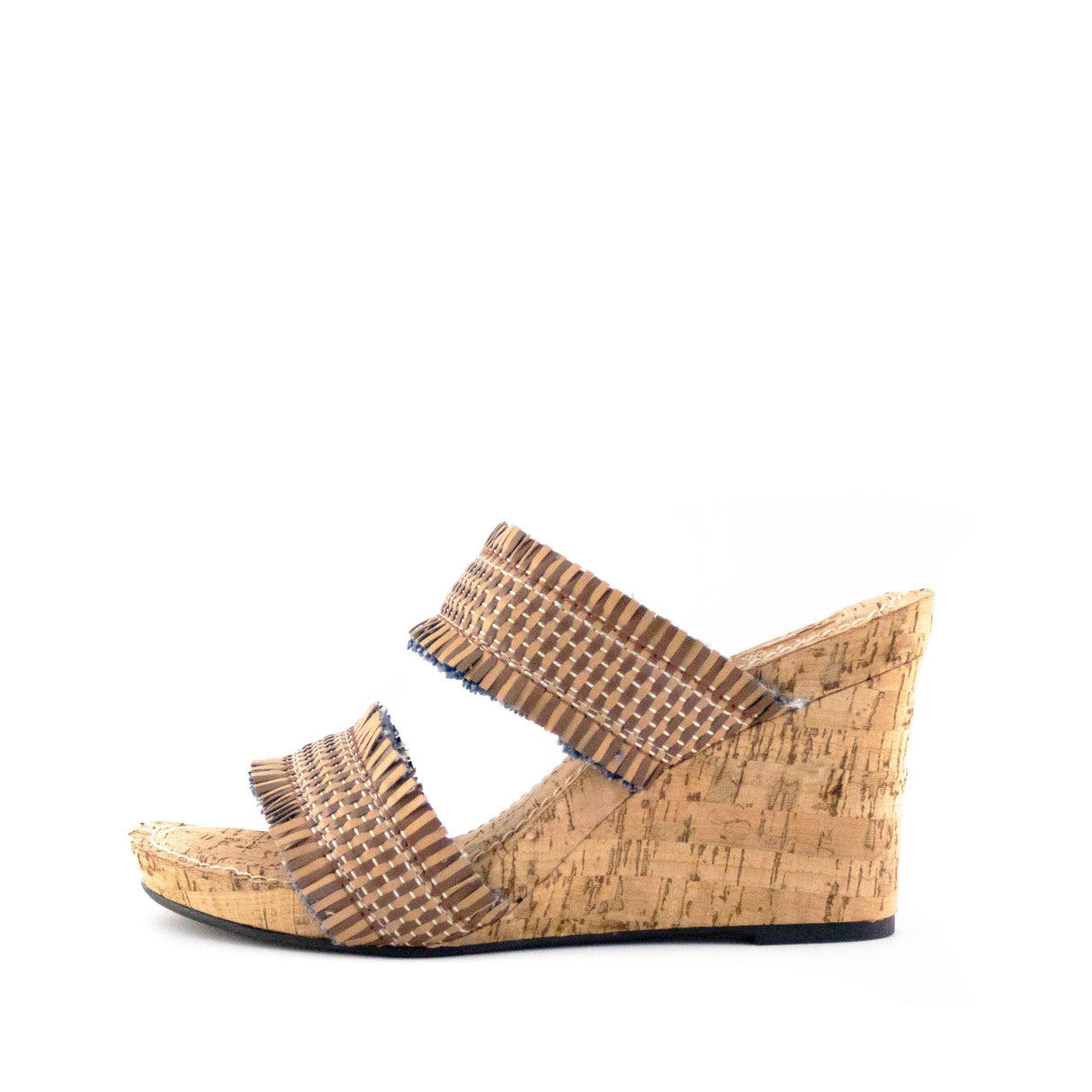 Women's Mone Two Band Wedge Natural by Nest Shoes - Vysn