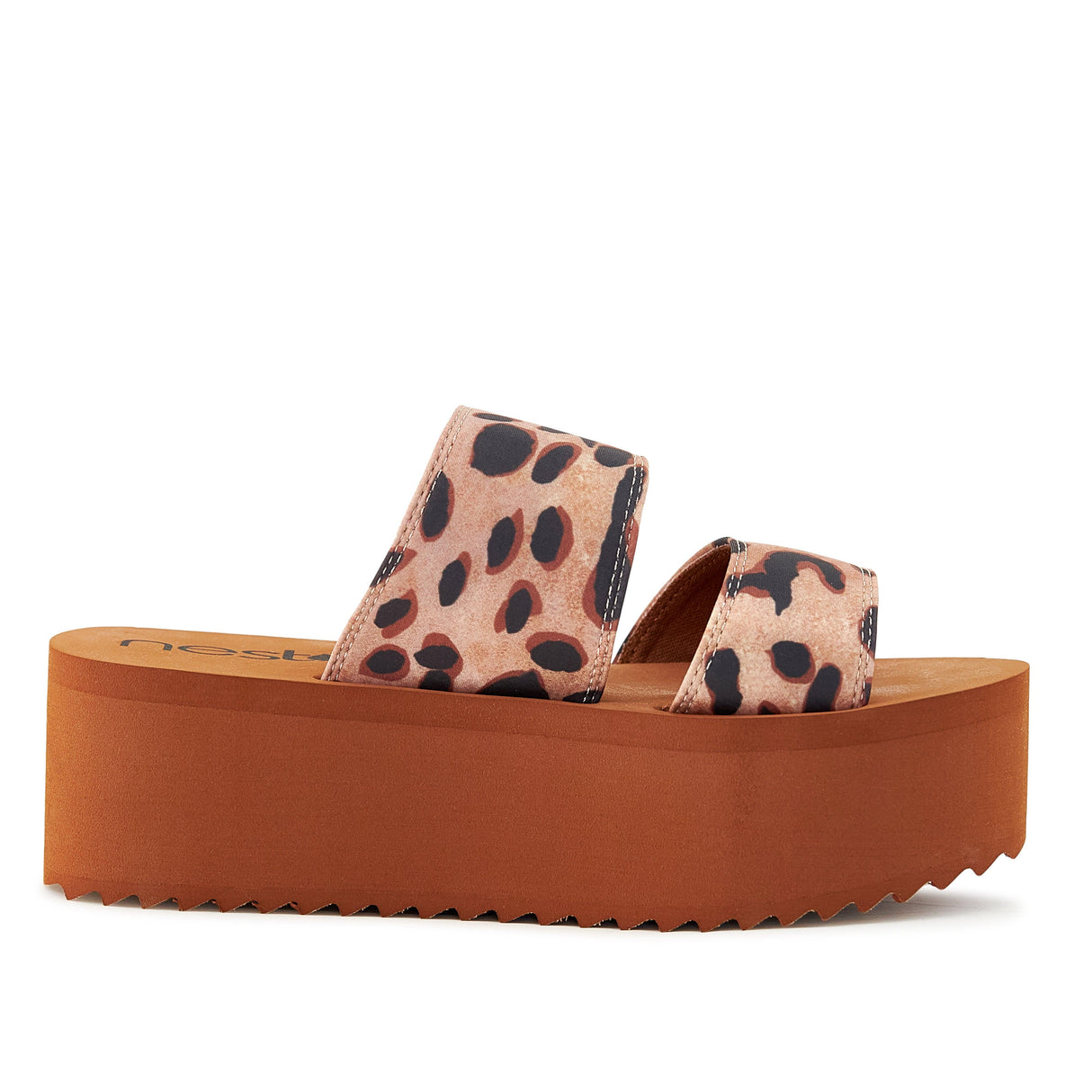 Women's Platform Sandal 2 Band Leopard by Nest Shoes - Vysn