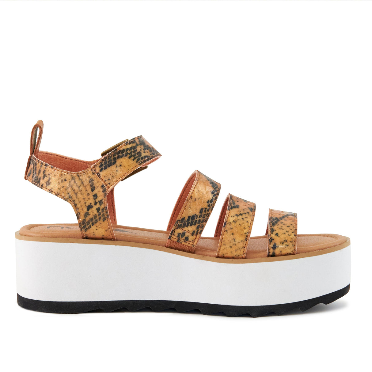 Women's Platform Sandal Kauai Snake-Tan by Nest Shoes - Vysn