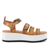 Women's Platform Sandal Kauai Snake-Tan by Nest Shoes - Vysn