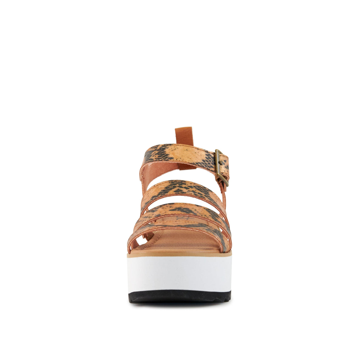 Women's Platform Sandal Kauai Snake-Tan by Nest Shoes - Vysn