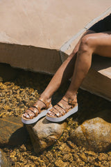 Women's Platform Sandal Kauai Snake-Tan by Nest Shoes - Vysn