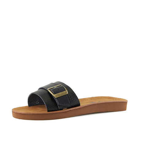 Women's Sandals Buckle Down Black by Nest Shoes - Vysn