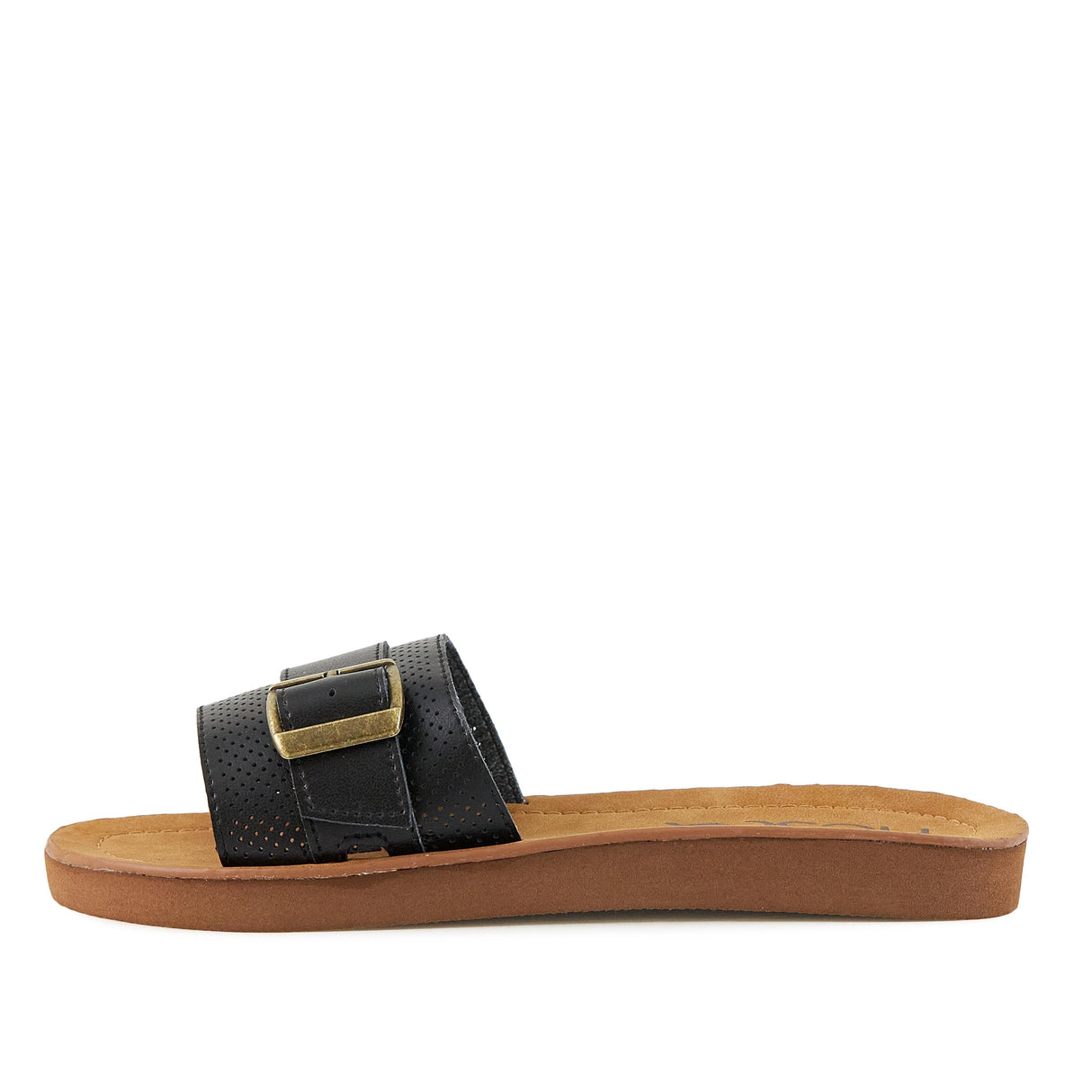 Women's Sandals Buckle Down Black by Nest Shoes - Vysn