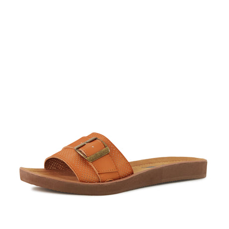 Women's Sandals Buckle Down Tan by Nest Shoes - Vysn