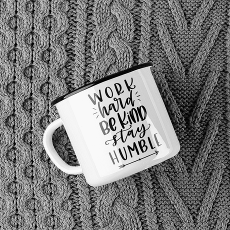 Work Hard Be Kind Stay Humble Inspirational Mug by WinsterCreations™ Official Store - Vysn