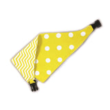 Yellow Chevron Reversible Dog Bandana by Uptown Pups - Vysn