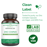 Zinc Complex Formula by Mother Nature Organics - Vysn